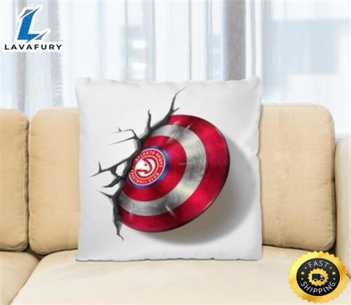 Atlanta Hawks NBA Basketball Captain America’s Shield Marvel Avengers Square Pillow