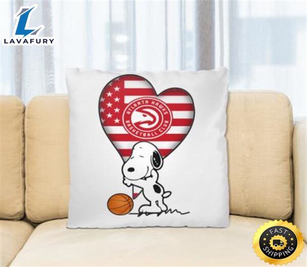 Atlanta Hawks NBA Basketball The Peanuts Movie Adorable Snoopy Pillow Square Pillow