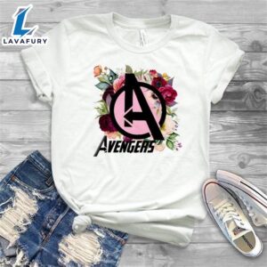 Avengers Floral Crop Tank, Avengers Baby Tee Shirt