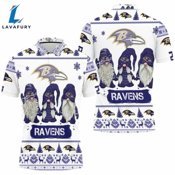 Baltimore Ravens Christmas Gnomes Polo Shirt