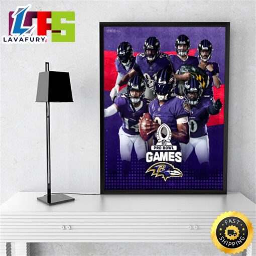 Baltimore Ravens Players Named To 2024 Afc Pro Bowl Games Roster Home Decoration Poster