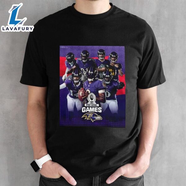Baltimore Ravens Your Ravens Pro Bowlers Team Up 2024 NFL Pro Bowl Games T- Shirt