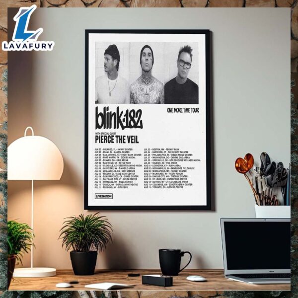 Blink 182 One More Time Tour 2024 List Home Decor Poster Canvas