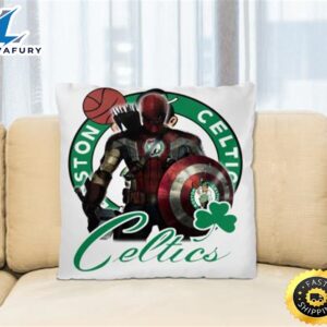 Boston Celtics NBA Basketball Captain America Thor Spider Man Hawkeye Avengers Square Pillow