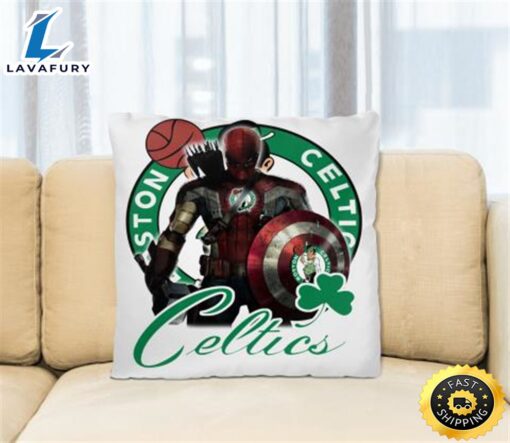 Boston Celtics NBA Basketball Captain America Thor Spider Man Hawkeye Avengers Square Pillow