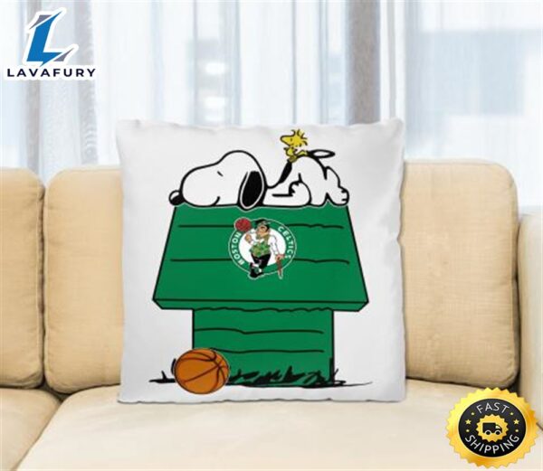 Boston Celtics NBA Basketball Snoopy Woodstock The Peanuts Movie Pillow Square Pillow