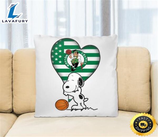 Boston Celtics NBA Basketball The Peanuts Movie Adorable Snoopy Pillow Square Pillow