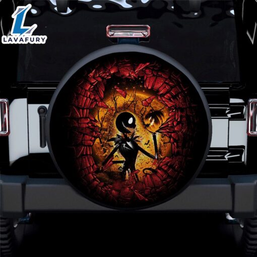 Break Wall Jack Skellington Car Spare Tire Covers Gift For Campers