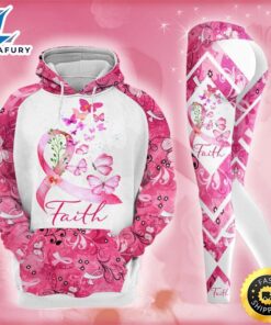 Breast Cancer Awareness Faith Hoodie Leggings Set Survivor Gifts For Women Clothing Clothes Outfits