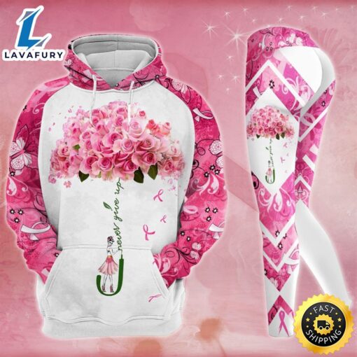 Breast Cancer Awareness Hoodie Leggings Set Survivor Gifts For Women Clothing Clothes Outfits