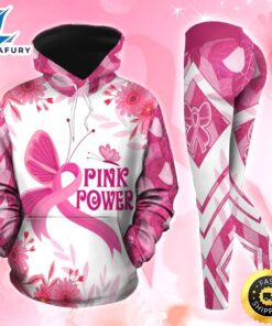 Breast Cancer Awareness Pink Hoodie Leggings Set
