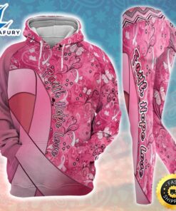 Breast Cancer Awareness Pink Hoodie Leggings Set Survivor Gifts For Women Clothing Clothes Outfits