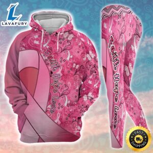 Breast Cancer Awareness Pink Hoodie Leggings Set Survivor Gifts For Women Clothing Clothes Outfits
