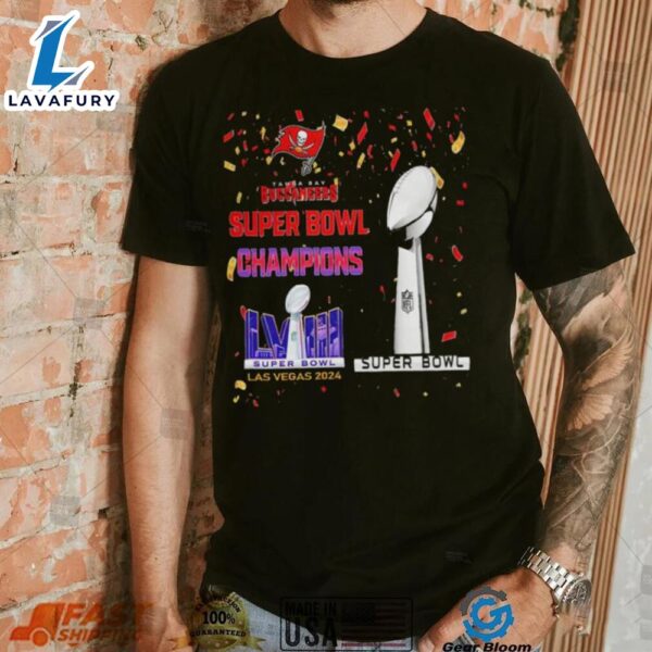 Buccaneers Super Bowl Champions Lviii Las Vegas 2024 Shirt