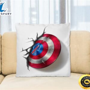 Buffalo Bills NFL Football Captain America’s Shield Marvel Avengers Square Pillow