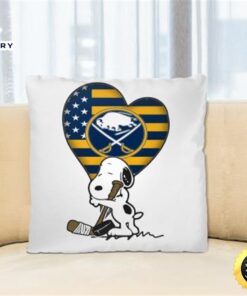 Buffalo Sabres NHL Hockey The Peanuts Movie Adorable Snoopy Pillow Square Pillow