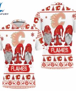 Calgary Flames Christmas Gnomes Polo…