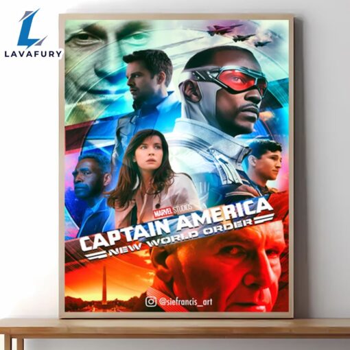 Captain America Brave New World 2024 Movie Poster Wall Art