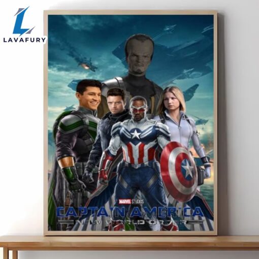 Captain America Brave New World Poster Canvas Wall Art