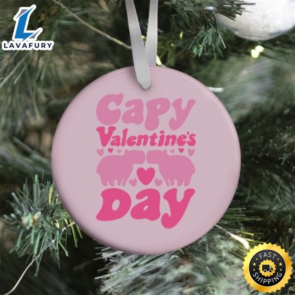 Capy Valentine’s Day Capybara Parody Ornament