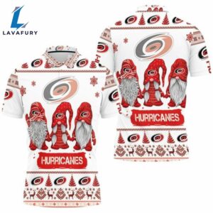 Carolina Hurricanes Christmas Gnomes Polo Shirt