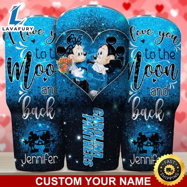Carolina Panthers NFL-Custom Tumbler Love You To The Moon And Back  For This