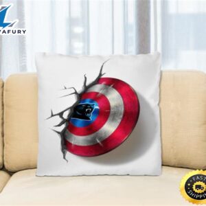 Carolina Panthers NFL Football Captain America’s Shield Marvel Avengers Square Pillow