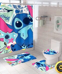 Cartoon Shower Curtain Bathroom Rug…