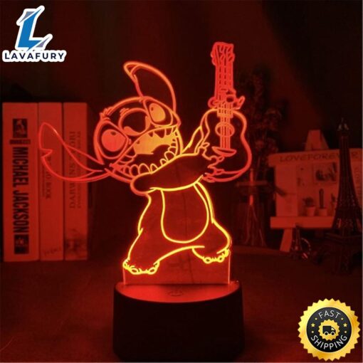 Cartoon Stitch 3d Night Light Led Table Lamp