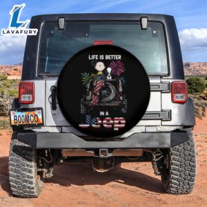 Charlie Brown And Snoopy Life Is Better In A Jeep Car Spare Tire Covers Gift For Campers 2 1