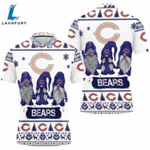 Chicago Bears Christmas Gnomes Polo Shirt