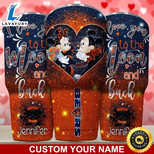 Chicago Bears NFL-Custom Tumbler Love You To The Moon And Back  For This