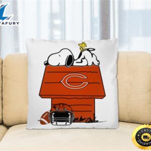 Chicago Bears NFL Football Snoopy Woodstock The Peanuts Movie Pillow Square Pillow