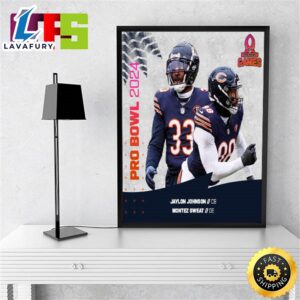 Chicago Bears Players Named To Nfc 2024 Pro Bowl Roster Home Decoration Poster Canvas