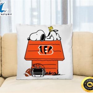 Cincinnati Bengals NFL Football Snoopy Woodstock The Peanuts Movie Pillow Square Pillow