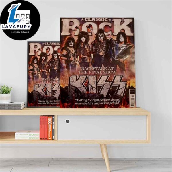 Classic Rock Mag Kiss Band Feb 2024 Fan Gifts Home Decor Poster Canvas