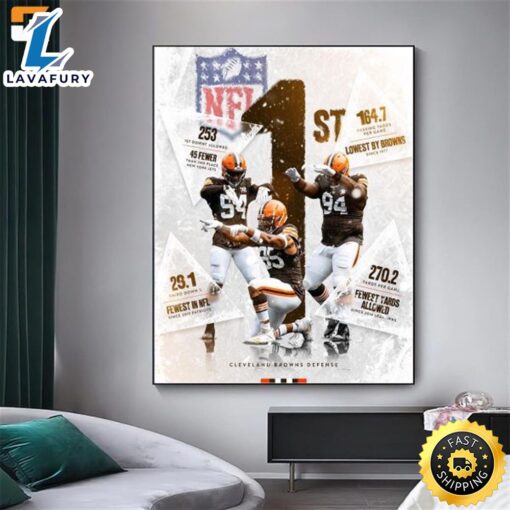 Cleveland Brown With The Best Defense Line Up In The NFL PLayoff 2024 Home Decor Poster Canvas