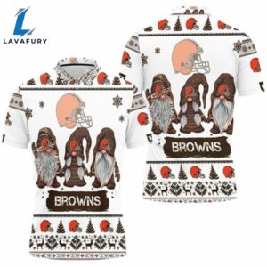Cleveland Browns Christmas Gnomes Polo Shirt