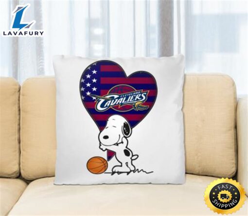 Cleveland Cavaliers NBA Basketball The Peanuts Movie Adorable Snoopy Pillow Square Pillow