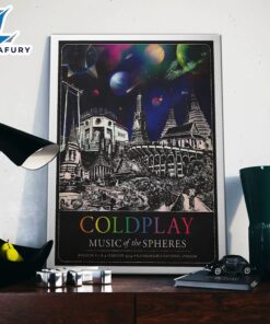 Coldplay February 3-4, 2024 Rajamangala National Stadium, Bangkok Canvas