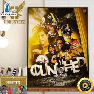 Congratulations To The Pittsburgh Steelers Clinched Nfl Playoffs Wall Decorations Poster Canvas