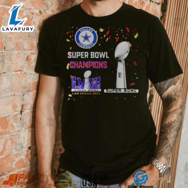 Cowboys Super Bowl Champions Lviii Las Vegas 2024 Shirt