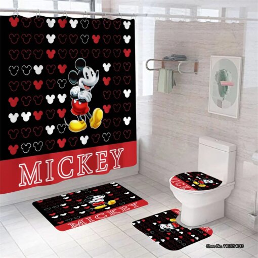 Creative Personality Design Shower Curtain Disney Mickey Mouse Donald Duck 3d