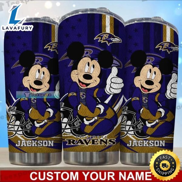 Custom Baltimore Ravens Mickey Like Finger Tumbler