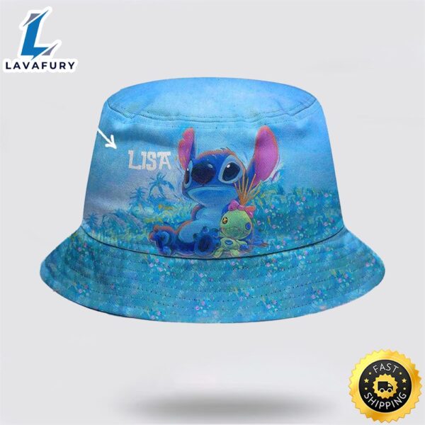 Custom Blue Stitch Bucket Hat