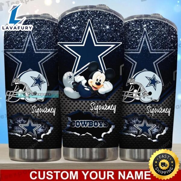 Custom Dallas Cowboys Mickey Disney Tumbler