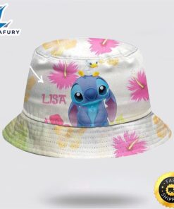 Custom Flower Stitch Bucket Hat