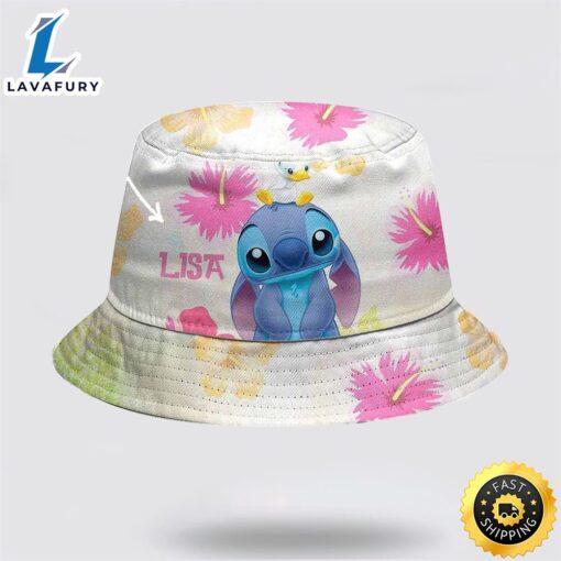 Custom Flower Stitch Bucket Hat