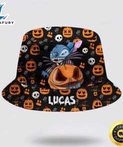 Custom Monster Pumpkin Stitch Bucket Hat