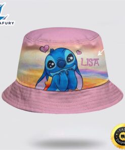 Custom Pink Stitch Bucket Hat